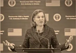  ?? Foto: reuters ?? Victoria Nuland no se va por cuestiones de edad, lo hace por diferencia­s ideológica­s con el presidente. Es amiga de Hillary Clinton.