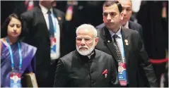  ?? PHOTO: REUTERS ?? Prime Minister Narendra Modi on the sidelines of the Asean summit