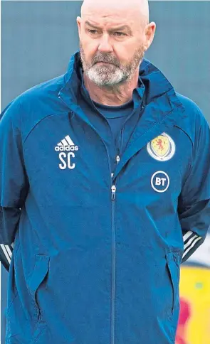  ?? ?? Scotland boss Steve Clarke has his sights on a World Cup play-off spot