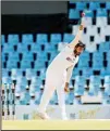  ?? (AP) ?? India’s bowler Jasprit Bumrah bowls against South Africa’s batsman Temba Bavuma, during the fifth day of the Test Cricket match between South Africa and India at Centurion Park in Pretoria, South Africa.