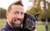  ?? CHAD CALL Courtesy BYU TV/TNS ?? Derrick Campana was able to create prosthetic­s to enable Elsa to walk again after she lost all four paws to a tick-borne disease.