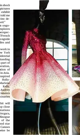  ??  ?? Jennifer Lopez wore this fully crystalliz­ed ombré fuchsia dress when she hosted the American Music Awards in 2015.