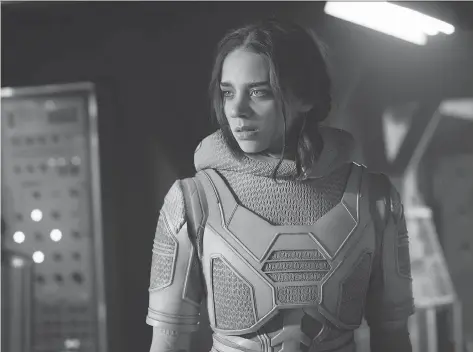  ?? DISNEY/MARVEL STUDIOS ?? British actress Hannah John-Kamen, 28, doesn’t get to show off her sense of humour as Ghost in Ant-Man and the Wasp.