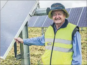  ??  ?? Dubbo landholder Tom Warren has a giant solar farm on his farm on the eastern outskirts of the city. PHOTO: SUPPLIED