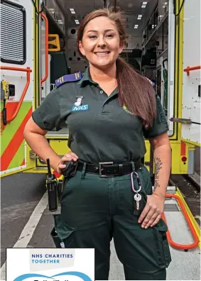  ??  ?? Going the extra mile: Ambulance crew member Jennie