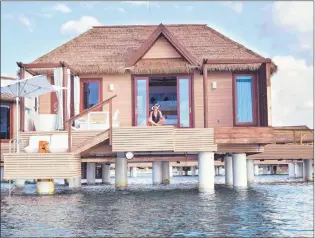  ?? STEVE MACNAULL PHOTO ?? Sandals South Coast has only 12 exclusive over-the-water bungalows built off a heart-shaped dock.