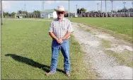  ?? Marc Hayot/Herald-Leader ?? Harvey Trogdon, president of the Siloam Springs Riding Club, poses in front of the rodeo arena. Trogdon has been president of the riding club for 17 years and enjoys giving kids something to do.