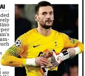  ?? GETTY IMAGES ?? Gloves off: Hugo Lloris exits after his red card