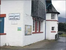  ?? 01_B31library­01 ?? The entrance to Arran Library where books will be available for collection.