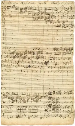  ?? SCHEIDE LIBRARY/PRINCETON UNIVERSITY ?? Partitura. Manuscrito da cantata ‘Allein zu Dir, Herr Jesu Christ’