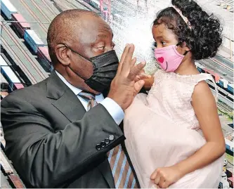  ??  ?? MEHRAN Dildar’s dream to meet President Cyril Ramaphosa came true this week, when the President visited Durban. The 4-year-old has been sending video messages to Ramaphosa who she considers her hero.