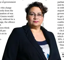  ??  ?? Metiria Turei: playing to the Greens’ high-minded adherents.