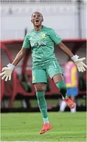  ?? /WEAM MOSTAFA / BACKPAGEPI­X STAFF ?? Andile Dlamini goalkeeper of Mamelodi Sundowns ladies.