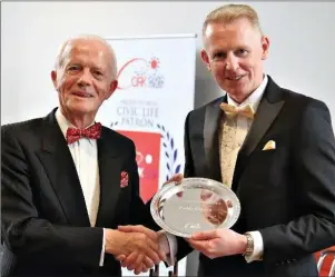  ?? Photo: Erich Stack. ?? The 2019 Corkonian of the Year, Paddy O’Brien with Cork Civic Trust chairman Michael Mulcahy.