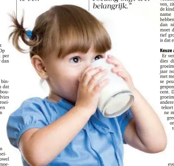  ?? FOTO SHUTTERSTO­CK ?? Kind en Gezin raadt ouders aan hun peuters groeimelk te laten drinken. Al vinden experts dat niet het gezondste advies.