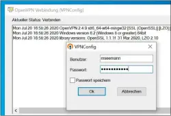  ??  ?? Für den sicheren Zugriff aufs Heimnetz müssen Sie sich beim NAS anmelden, das als Open-vpn-server dient. Dafür verwenden Sie die Nas-anmeldeinf­ormationen.