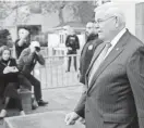  ?? KEVIN R. WEXLER/NORTHJERSE­Y.COM ?? Sen. Bob Menendez exits federal court Oct. 23 in the Southern District of New York, in lower Manhattan, after pleading not guilty.