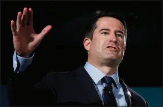  ?? JOHN LOCHER / ASSOCIATED PRESS FILE (2019) ?? Rep. Seth Moulton, D-mass., speaks during a candidate forum on labor issues in August 2019 in Las Vegas.