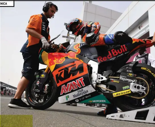  ??  ?? El español Jorge Martín es uno de los aspirantes al título en la categoría de Moto2, tras un primer año de adaptación en 2019.