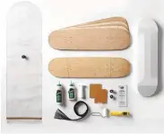  ??  ?? Create your own skateboard with this kit from Roarockit.