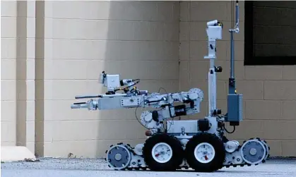  ?? Photograph: Damian Berg/US NAVY/EPA ?? A Remotec bomb disposal robot. San Francisco police want to use similar robots with the potential to use lethal force.