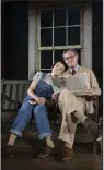  ?? (Special to the Democrat-Gazette/Julieta Cervantes) ?? Scout (Maeve Moynihan) and her father (Richard Thomas) share a moment (left) on the front porch in “To Kill a Mockingbir­d.” Tom Robinson (Yaegel T. Welch) takes the stand at right.