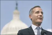  ?? Jacquelyn Martin Associated Press ?? MAYOR ERIC Garcetti’s staff wouldn’t say whether his D.C. trip this week was related to his nomination.