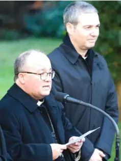  ??  ?? Scicluna and Bertomeu attend a news conference in Santiago, Chile. — Reuters photo