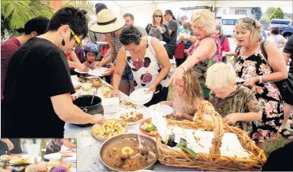  ??  ?? GOING WILD: Spectators were eager to try entries at a previous Wild Food Challenge in Raetihi.