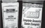  ?? SUN SENTINEL GRAPHIC ?? Doral-based Badia Spices, a global brand founded in a Little Havana garage in 1967, won $564,000 in damages in its trademark-infringeme­nt case against New Jerseybase­d Gel Spice Co.