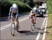  ??  ?? 77-year-old Mick Ives and 12-year-old Callum Twelves at the beginning of the event at Coalville