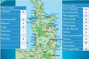  ??  ?? Tsunami siren locations in our area.