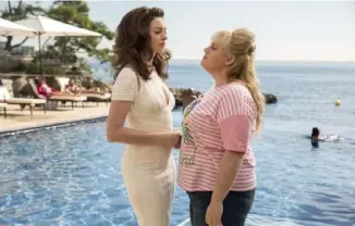  ?? Christian Black ?? Anne Hathaway and Rebel Wilson in “The Hustle.”