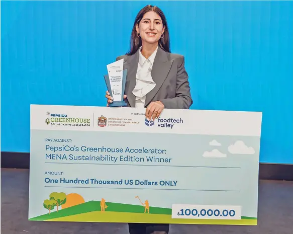  ?? Dooda Solutions ?? Founder Nada Ghanem says PepsiCo’s Mena greenhouse accelerato­r programme helped Dooda Solutions to access several markets in the region