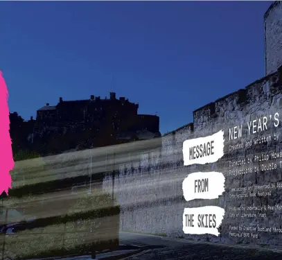  ??  ?? The contents of New Year’s Resurrecti­on by Val Mcdermid (below) are still secret but here is how it might look when projected on to the Flodden Wall with Edinburgh Castle in the background