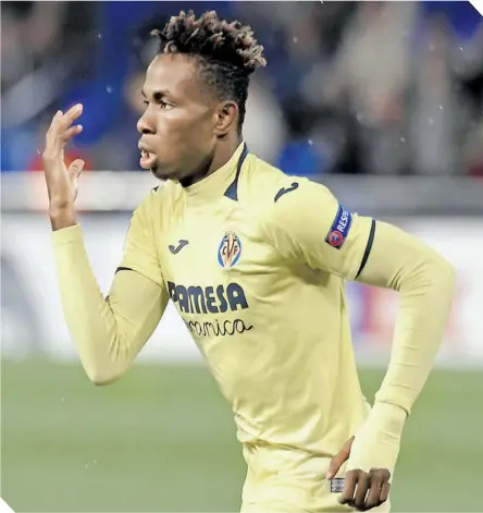  ?? / FOTO: AFP ?? El nigeriano Samu Chuk Weze colaboró al triunfo del Villarreal.