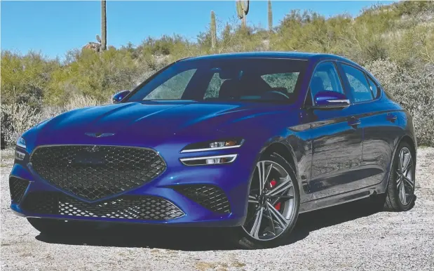  ?? GRAEME FLETCHER ?? The Genesis G70 gets a refresh for 2024, with changes under the hood, in the cabin and with the addition of Brembo brakes and a digital key.