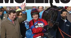  ??  ?? Nicky Henderson (left) and Barry Geraghty with Sprinter Sacre