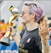  ?? Kathy Willens Associated Press ?? MEGAN RAPINOE says the World Cup win should close the equality gap between women and men.