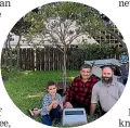  ??  ?? Lyall Bay School student Nebeel Amer, 6, (left) with Rongotai MP Paul Eagle and Internatio­nal Muslim Associatio­n of New Zealand president, Tahir Nawaz, at the tree planting.