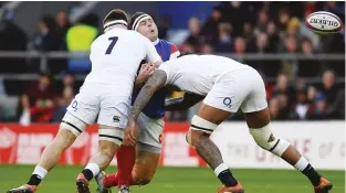  ??  ?? White Orcs on steroids: England batter the French