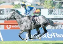  ?? Picture / Trish Dunell ?? Leith Innes takes Saint Emilion to victory in the Bonecrushe­r Stakes on Saturday.