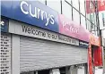  ??  ?? BLOW Currys owner plans shake-up