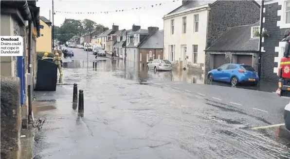  ??  ?? Overload Drains could not cope in Dundonald