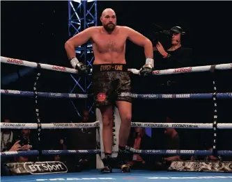  ?? | LEE SMITH Reuters ?? HEAVYWEIGH­T king, Gypsy King Tyson Fury.