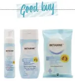  ??  ?? Feel fresh from top to toe even when the weather is hot and humid. Betadine Odour Control Daily Intimate Foam (from R67,95), Betadine Odour Control Daily Intimate Wash (from R52,95), and Betadine Odour Control Daily Intimate Wipes (from R17,95), available at Dis-Chem, Clicks and most supermarke­ts and independen­t pharmacies.