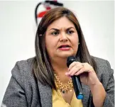  ?? CARRIZALES ?? Rebeca Barrera Amador, consejera presidenta del IEE/MAYRA