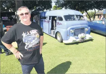  ??  ?? WHEEL AND TOYS: Sammy Cooper shows off his modified van at the 2018 WACK Car and Bike Show at May Park in Horsham. Picture: PAUL CARRACHER