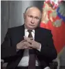  ?? ?? El presidente Vladimir Putin ofreció una entrevista previo a las elecciones.