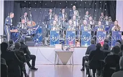  ?? ?? The RAF Swing Wing Big Band helped Bourne Rotary raise £4k for local good causes